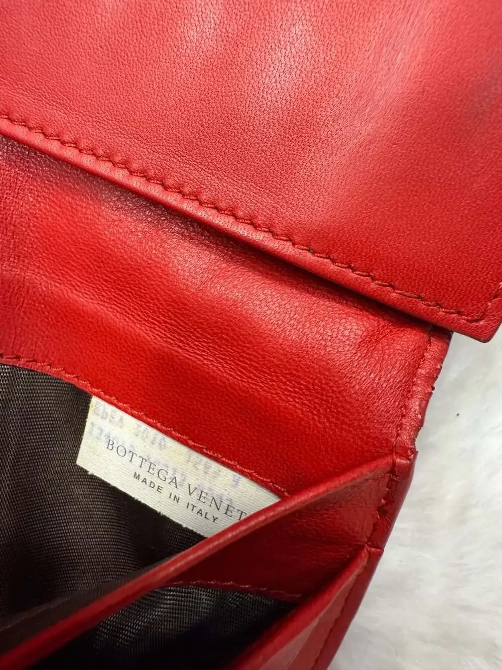 Bottega Veneta Red Intrecciato Nappa Leather Continental Flap Wallet